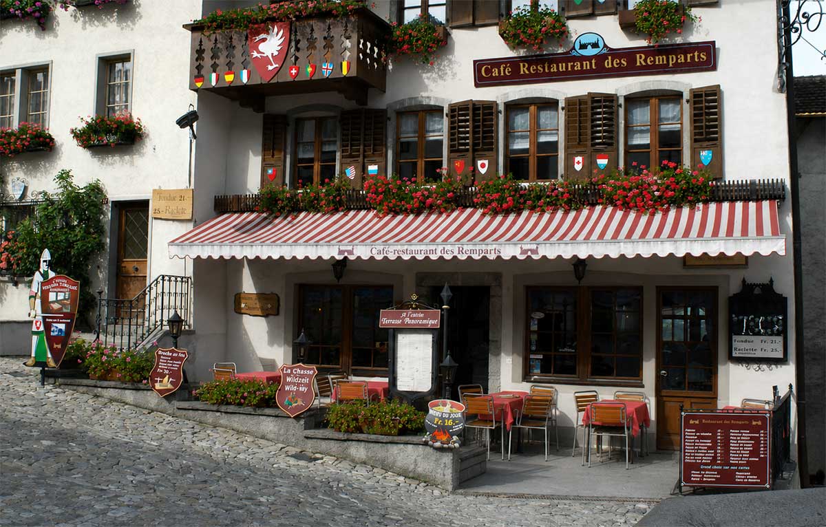 Café-Restaurant des Remparts à Gruyères