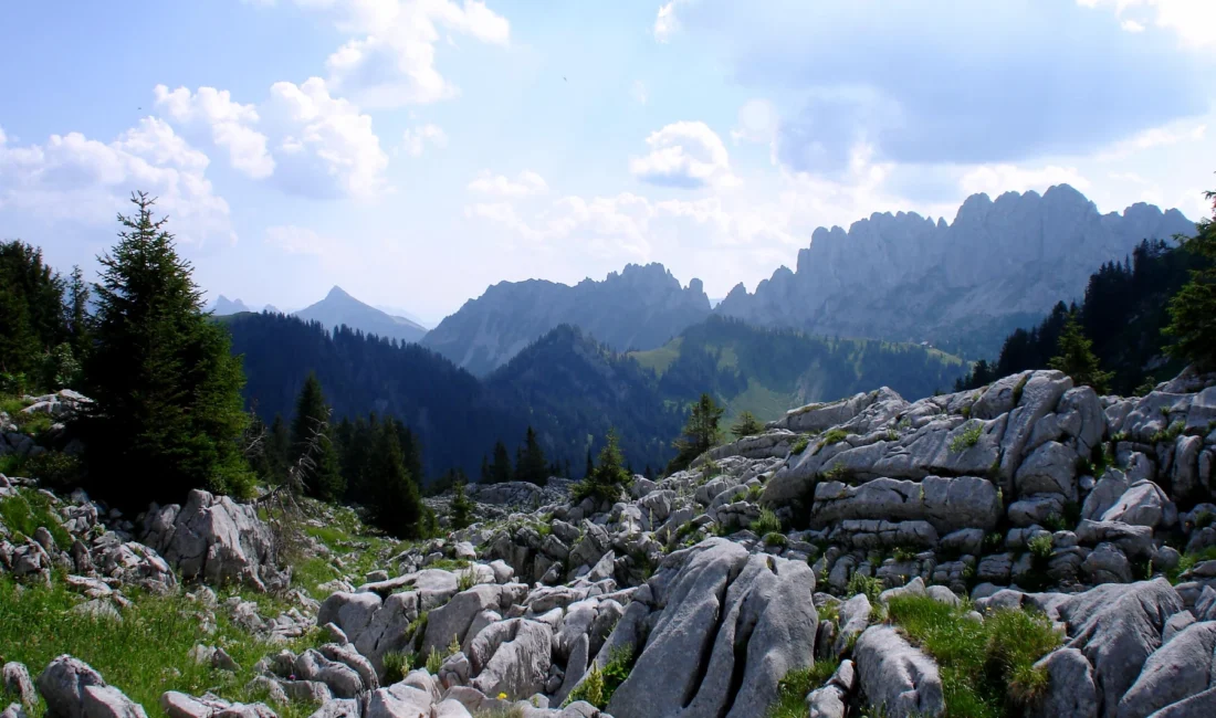 Vue de la Hochmatt et de la chaîne des Gastlosen