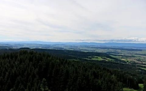 Panorama vers l’ouest depuis la Tour du Gibloux