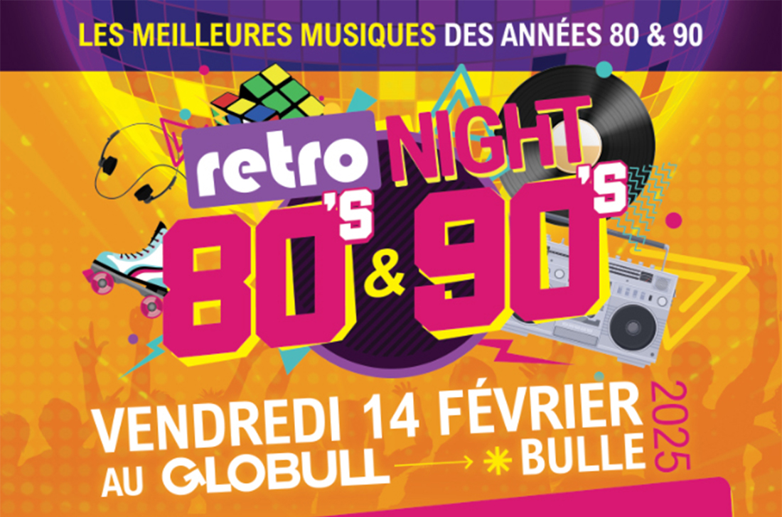 Retro Night du 14 février à Globull : La soirée 80&rsquo;s & 90&rsquo;s à ne pas manquer !